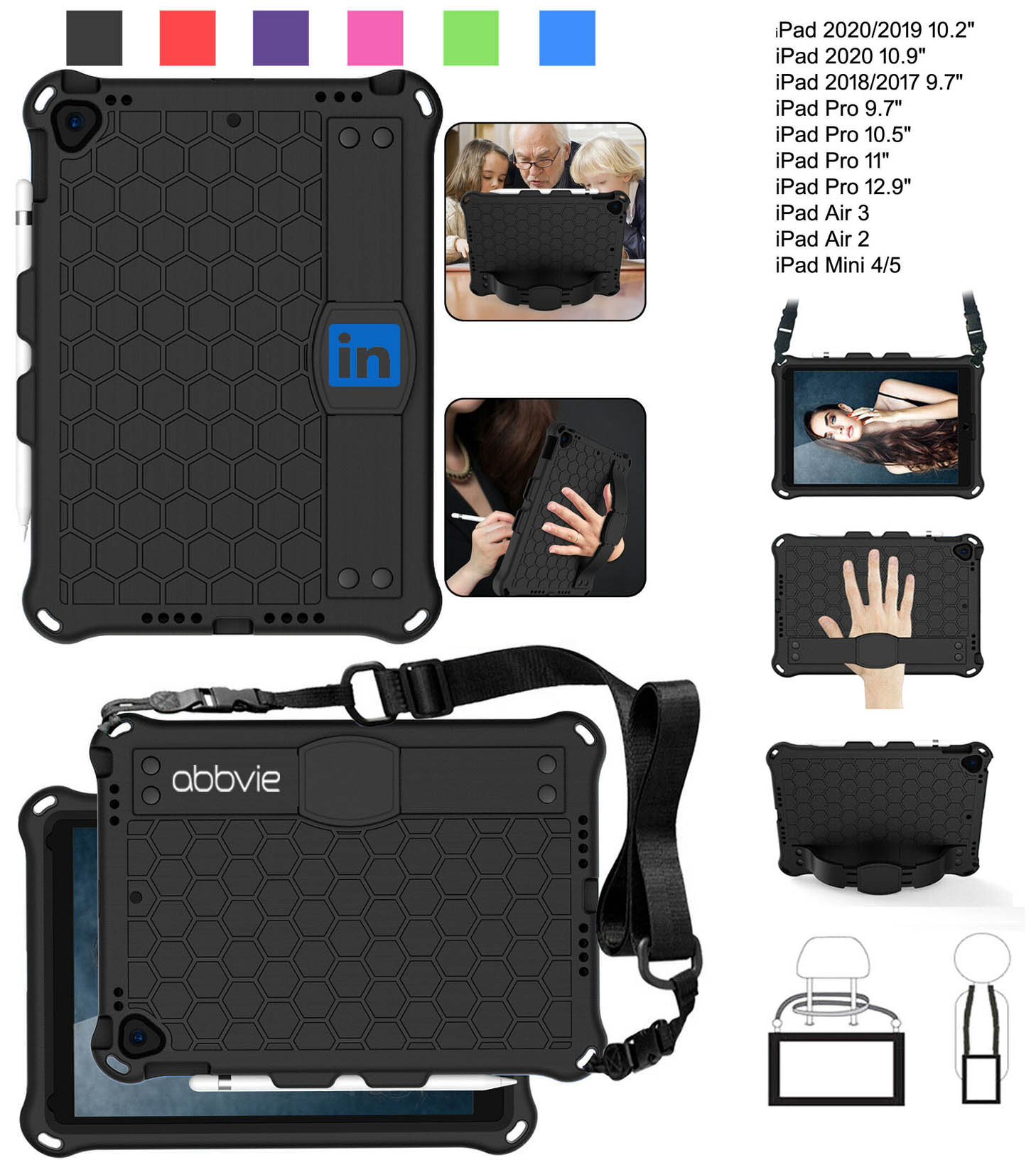 iBank ® Galaxy Tab S7 11" Case with Hand Strap + Shoulder Strap 2
