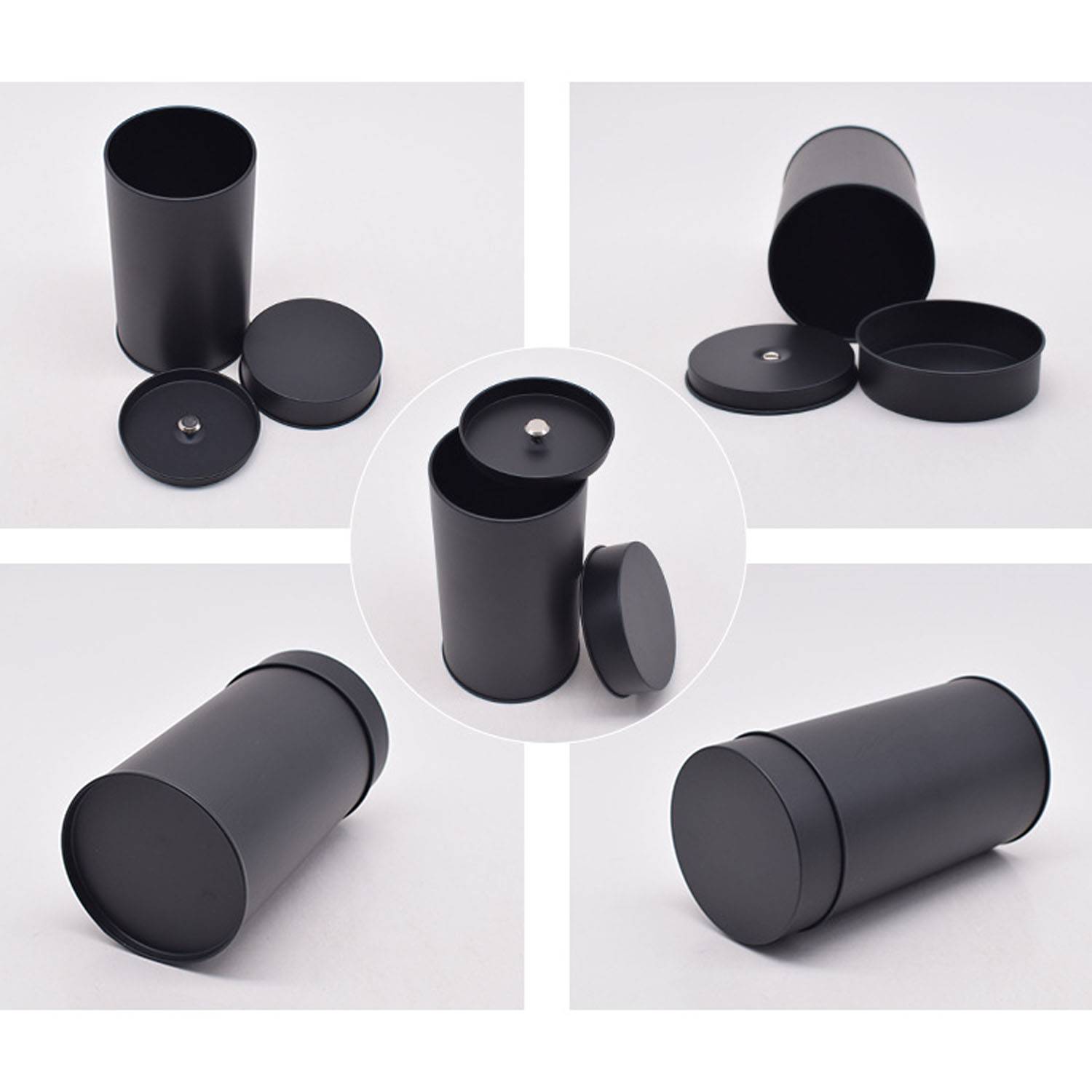 14oz Metal Double Airtight Lid Tea Canister 3