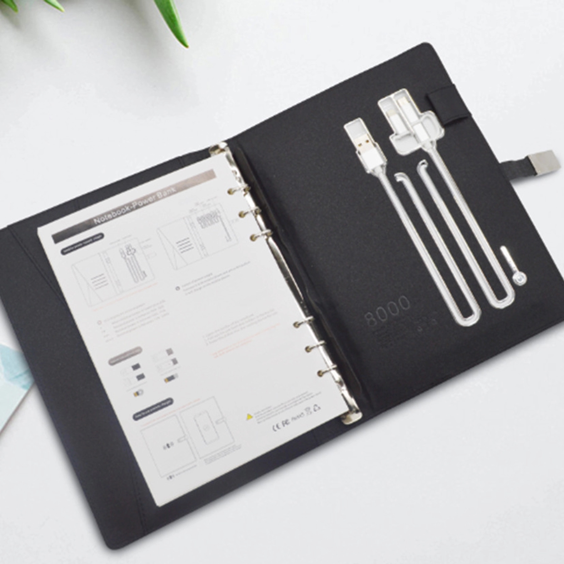 PU Leather Wireless Charging Notebook 4