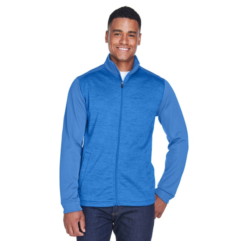 Devon & Jones Men's Newbury Colorblock Mélange Fleece Full-Zip 10
