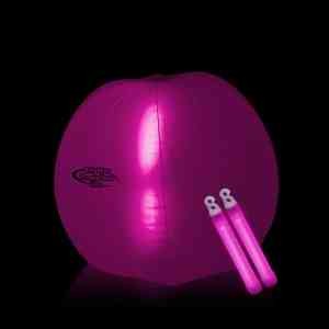 Translucent 24" Inflatable Beach Ball with Glow light Sticks 5