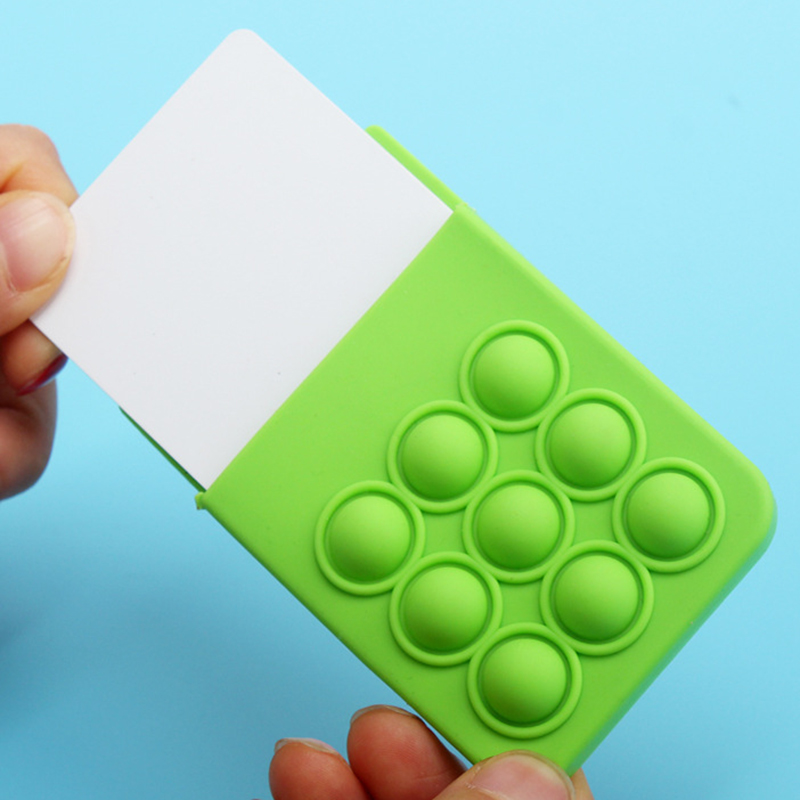 Silicone Popper Stress Reliever Phone Card Holder 1