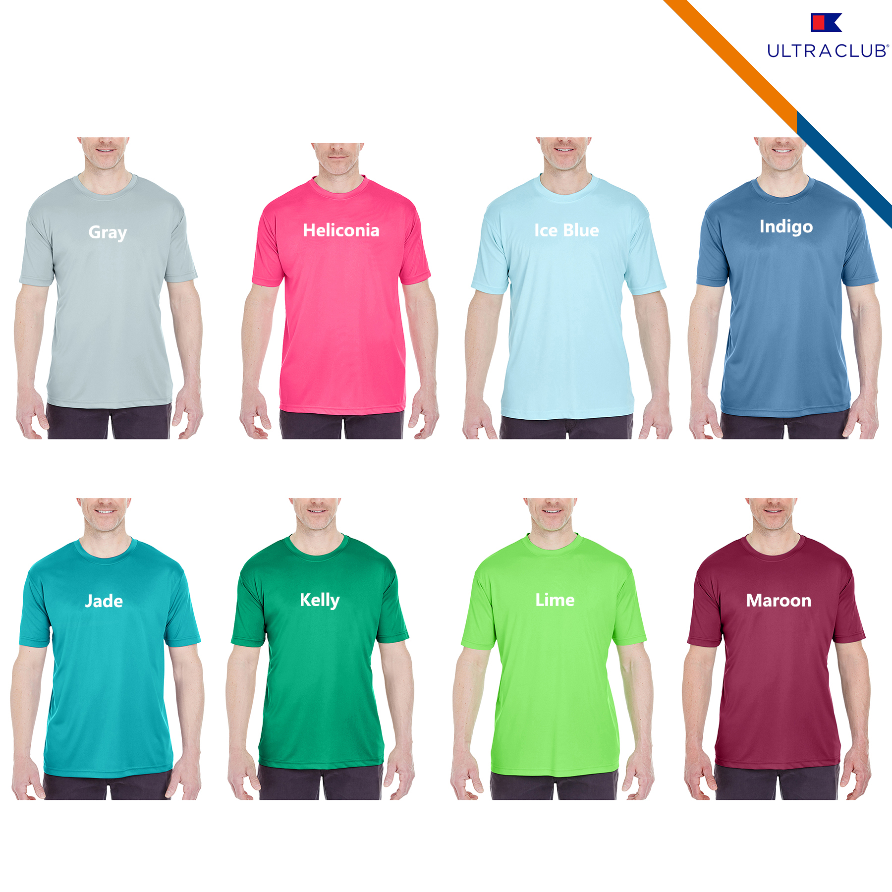 UltraClub® 4 oz Moisture-Wicking Sports T-Shirts 3