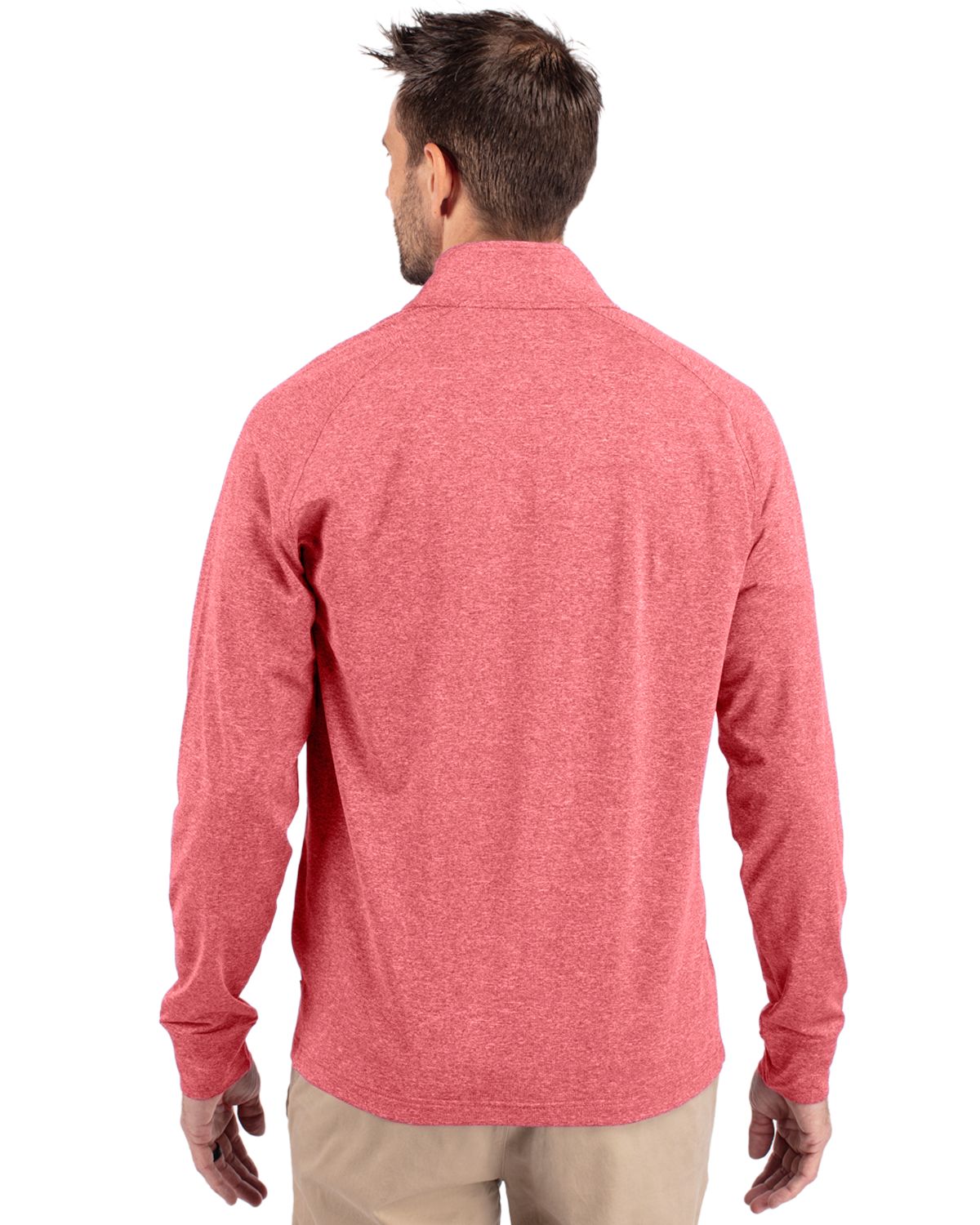 Cutter & Buck Adapt Recycled Soft Knit Stretch Mens Big & Tall Heathered Quarter Zip Pullover Big & Tall 22