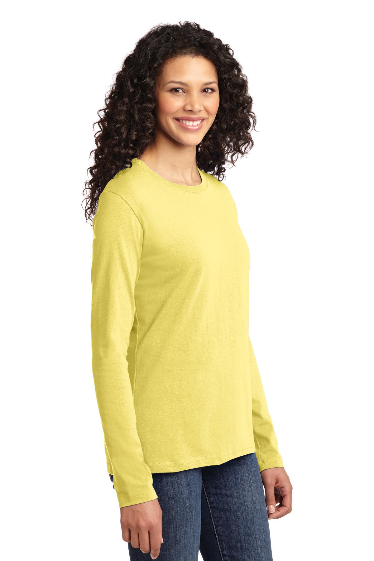 Port & Co Women's Long Sleeve Core Cotton Tee. LPC54LS 4