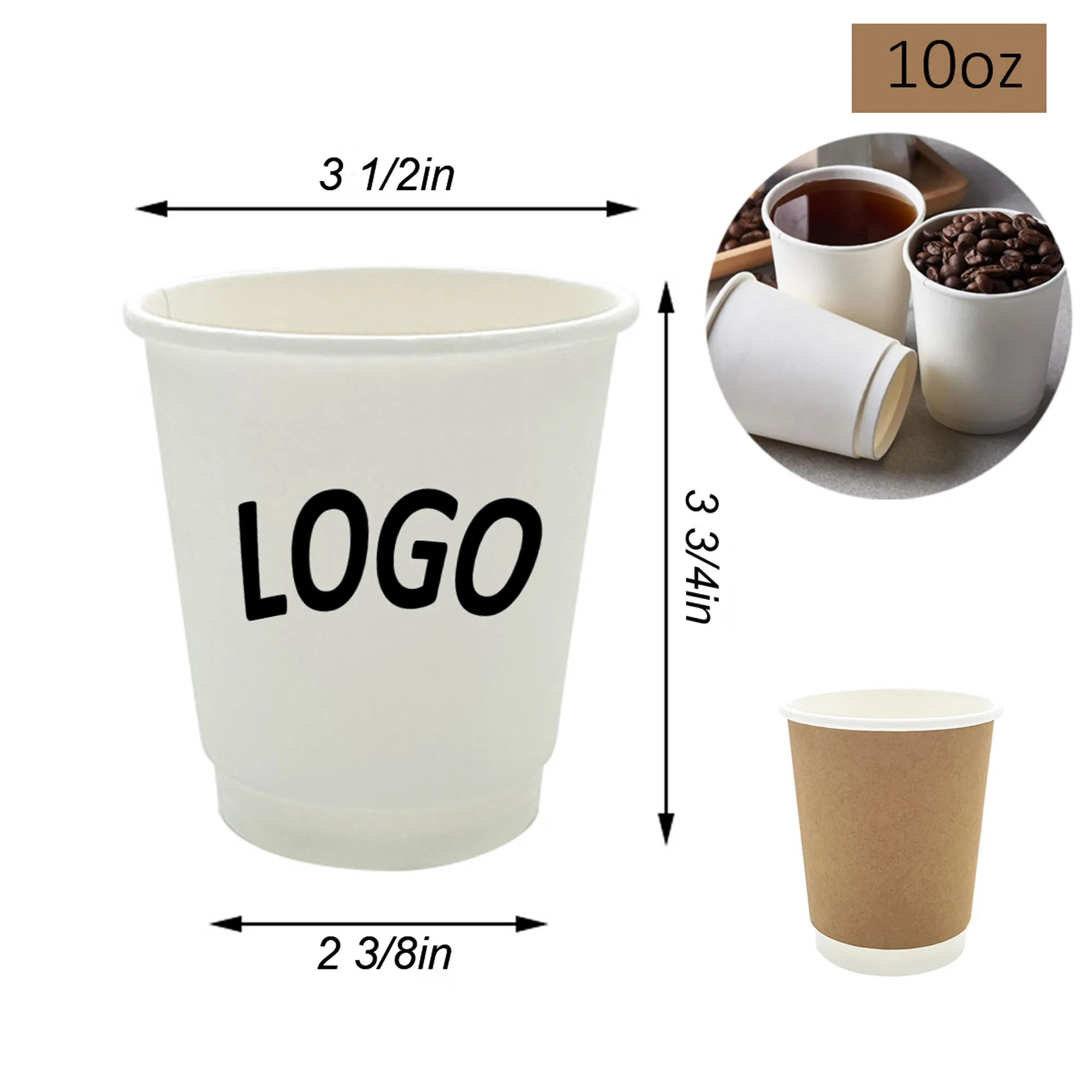 10oz Double Layer Coffee Cup 1