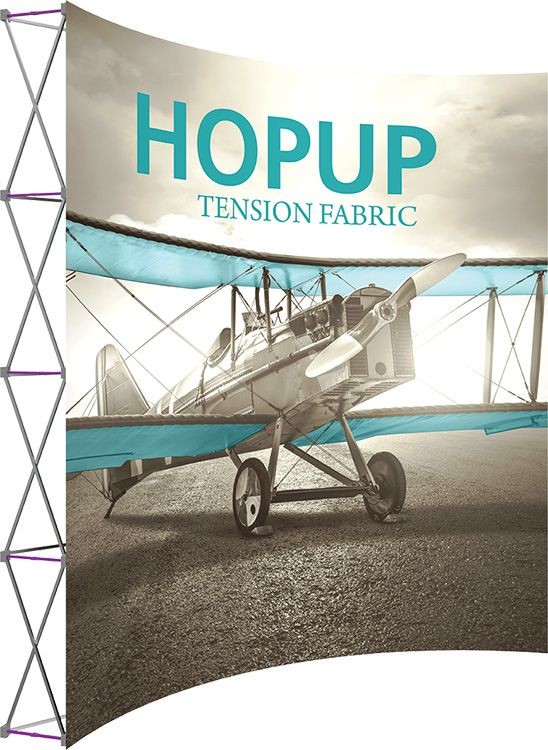 Hopup 10ft Full Height Curved Display & Front Graphic