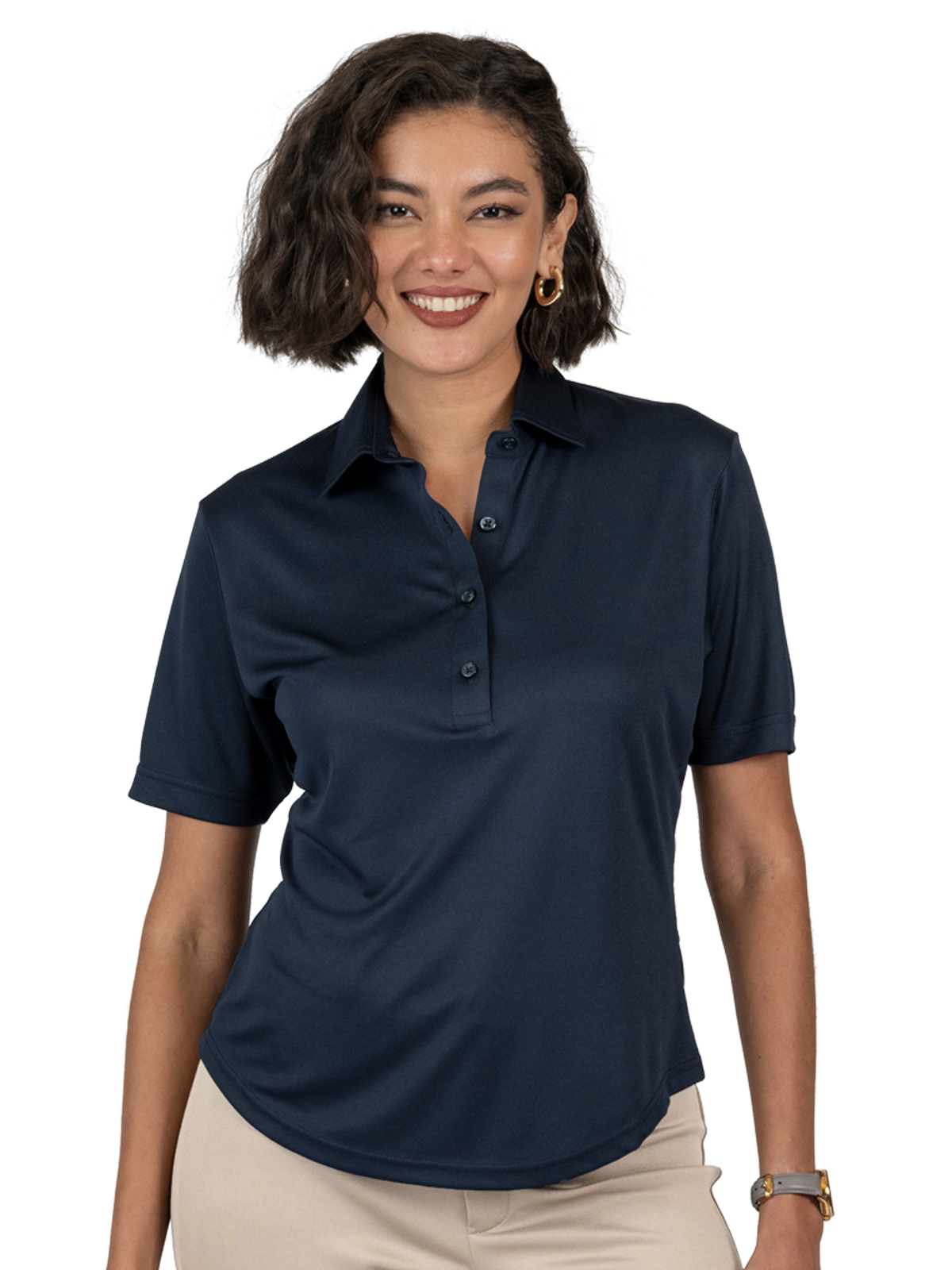Blue Generation - Women's Pocketless Bonded Collar Dress Polo