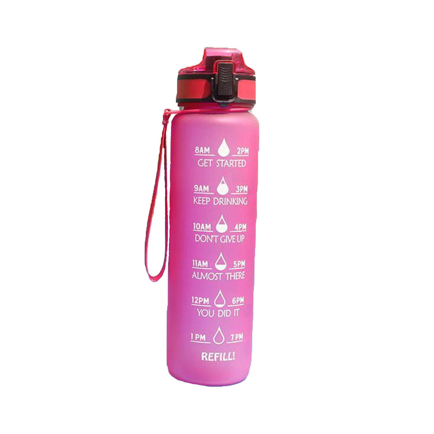 Plastic Sport Water Bottle with Time Markers 6
