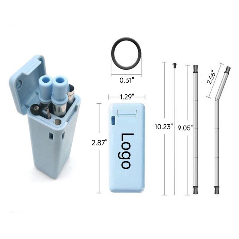 Travel Foldable Straws W/ Case 2