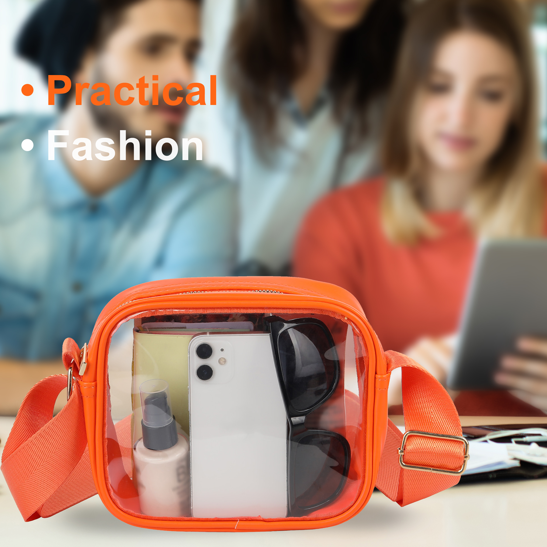 Stadium Approved Transparent PVC Crossbody Bag 9