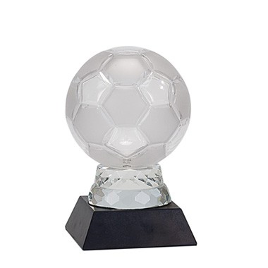 6 1/4" GLASS SOCCER BALL WITH MARBLE BASE 2