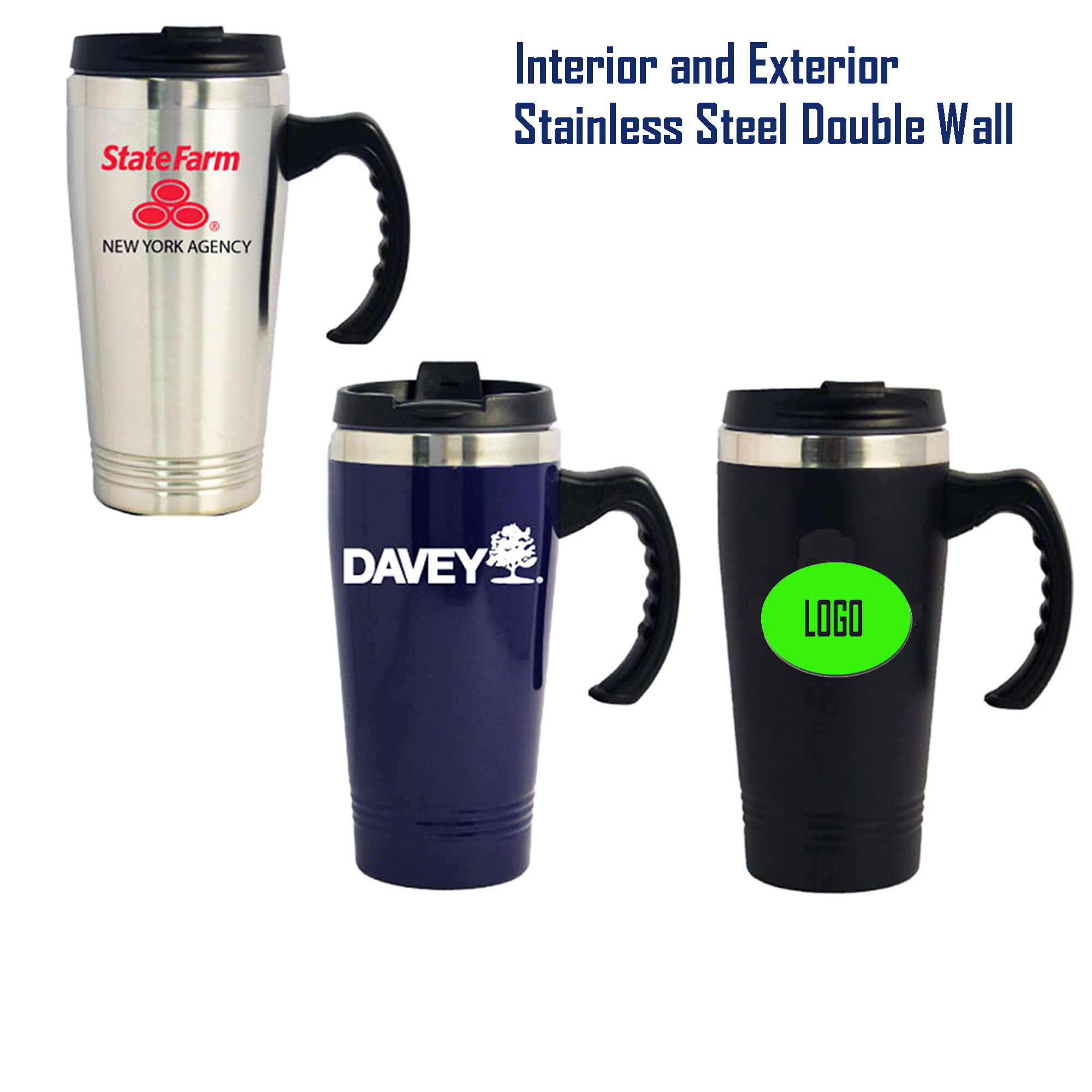 16oz Travel Double Wall Stainless Steel Mug 1