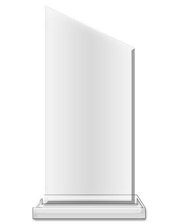 Blank Acrylic: Wedge 4x12" with Clear Base. 2
