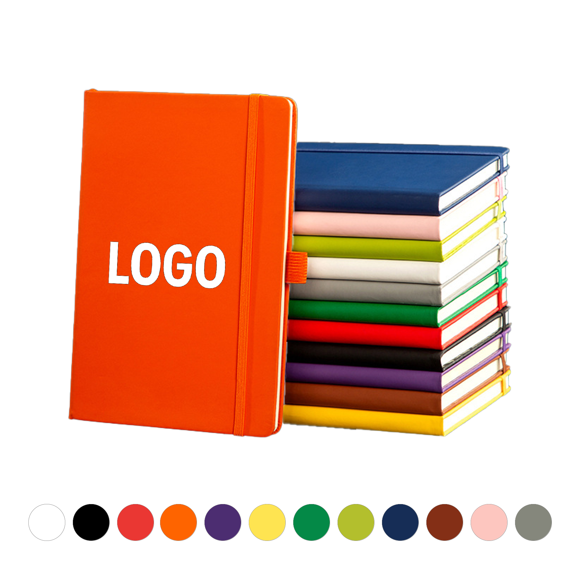 Compact PU Leather A6 Notebook with Elastic Strap 2