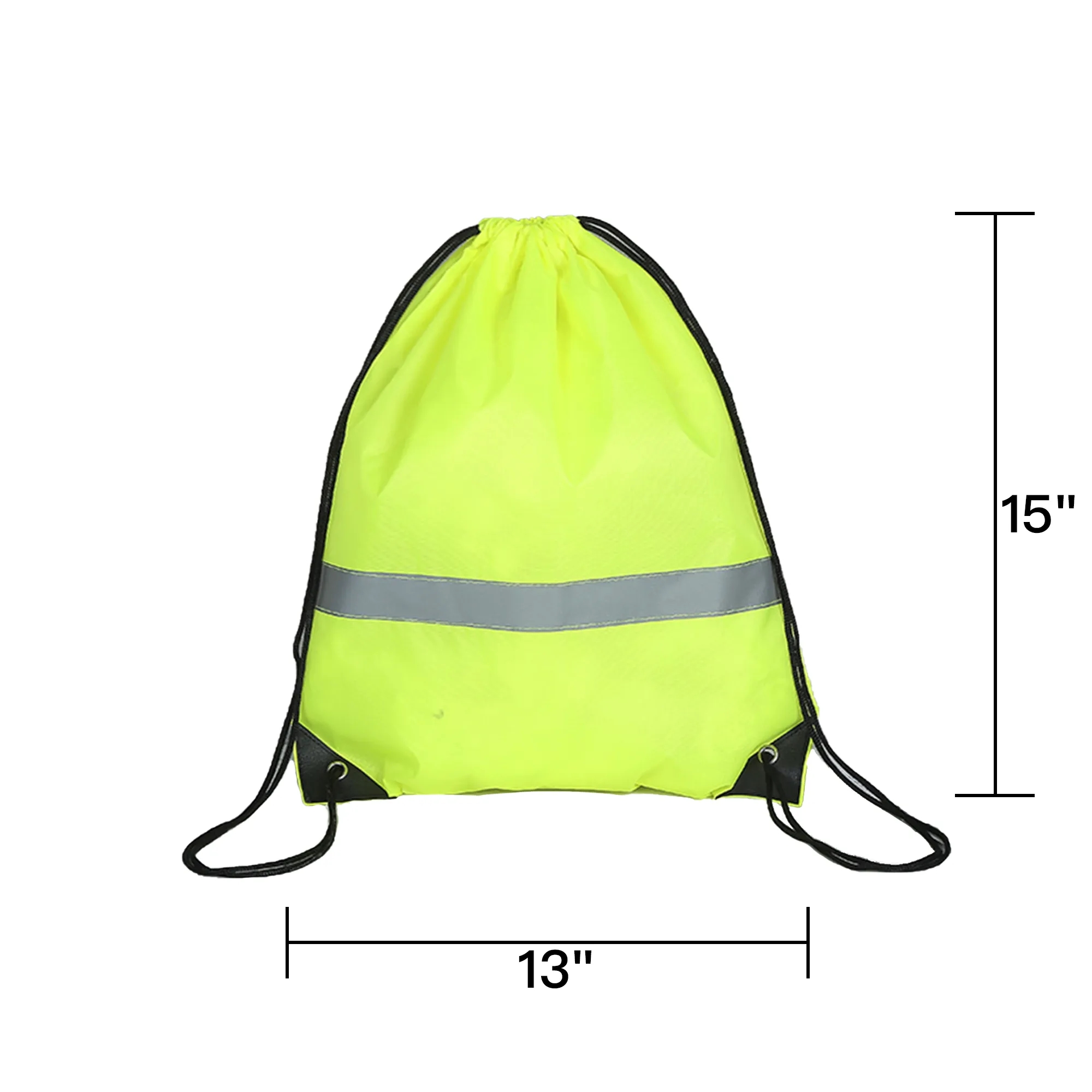 Drawstring Backpack Bag with Reflective Strip 3