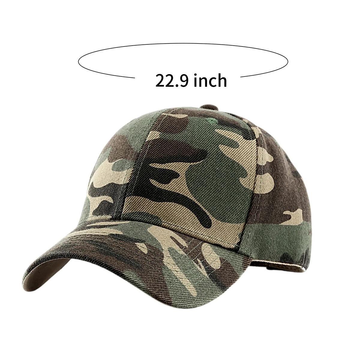 Adjustable Cotton Cap with Camouflage Design 10