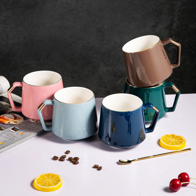 12 Oz. Ceramic Coffee Mugs w/Lid 4