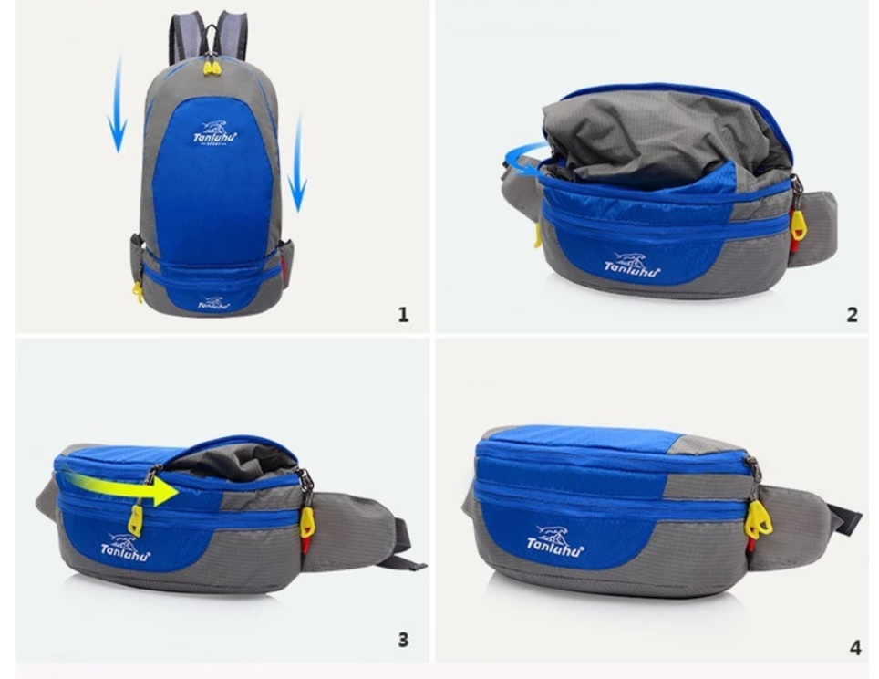 2in1 Light Backpack and Waist Bag 14
