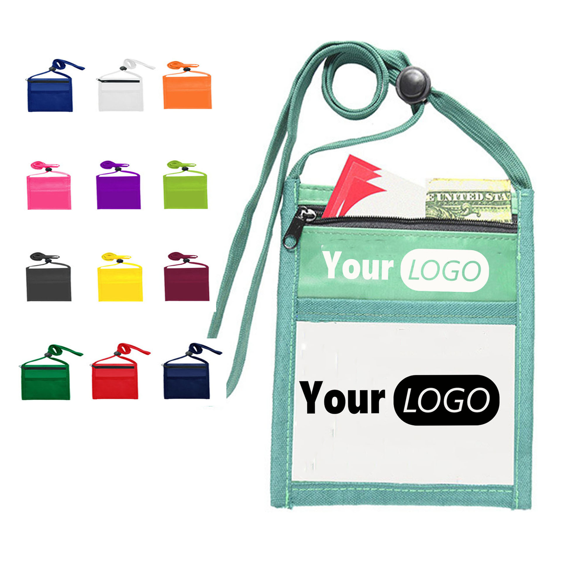 Hanging Rope Fabric Multifunctional Card Sleeve Bag 5