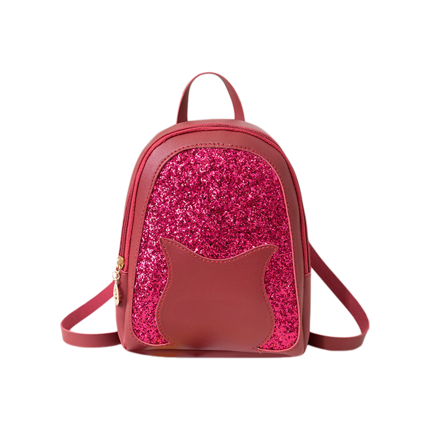 Sequin Small Shining PU Feather Backpack 8
