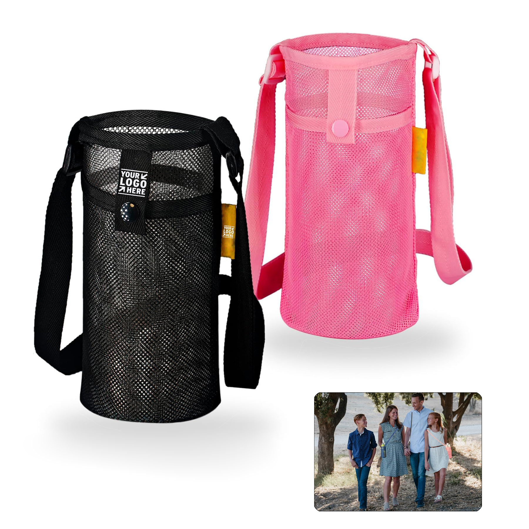 Portable Multifunctional Easy Clean Travel Running Gym Water Bottle Holder Bag With Strap 2