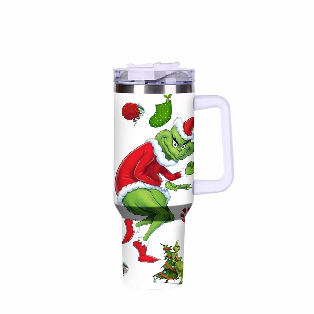 40 Oz Vacuum Stainless Steel Tumbler with Handle & Straw 5