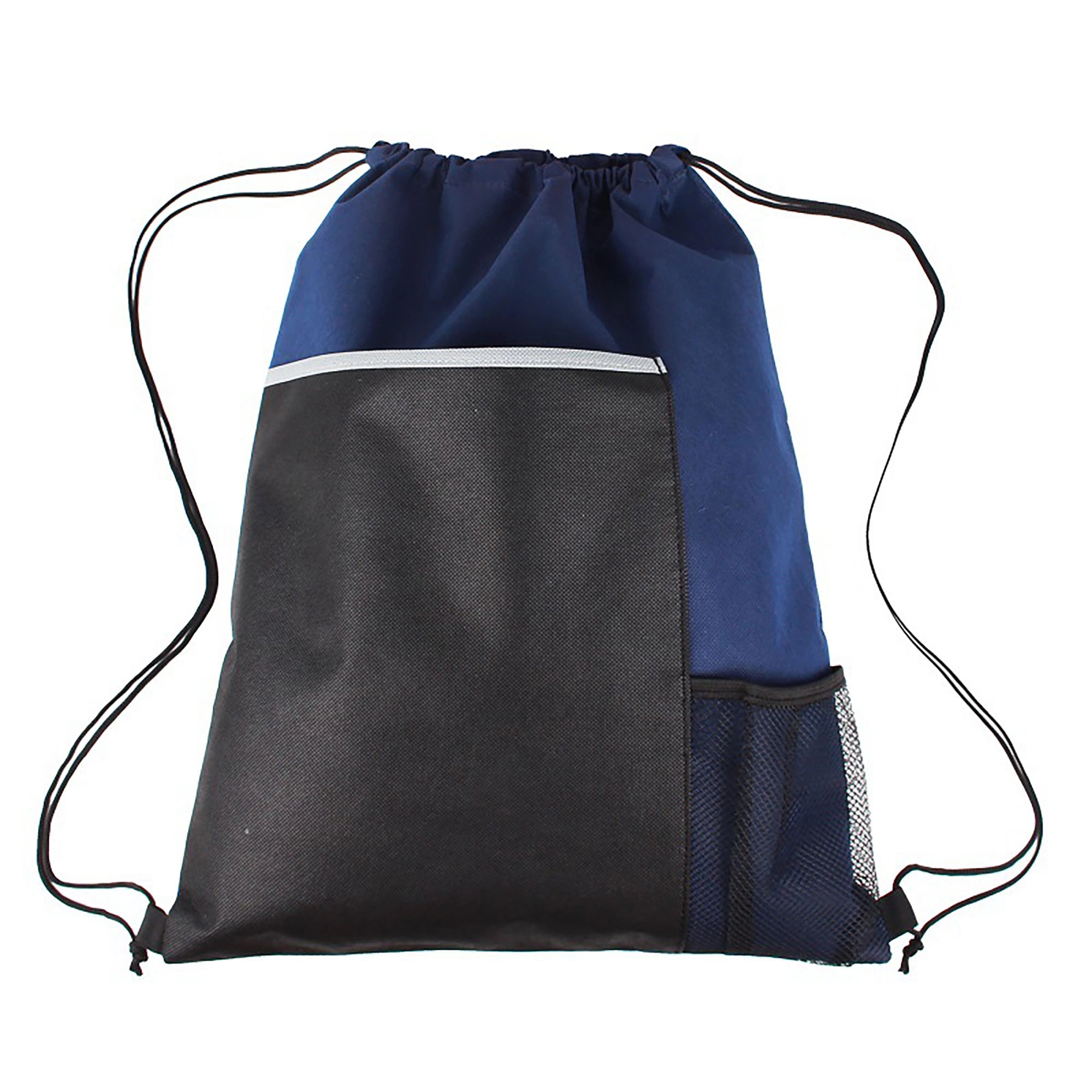 Mesh Pocket Sports Drawstring Backpack Bag 10