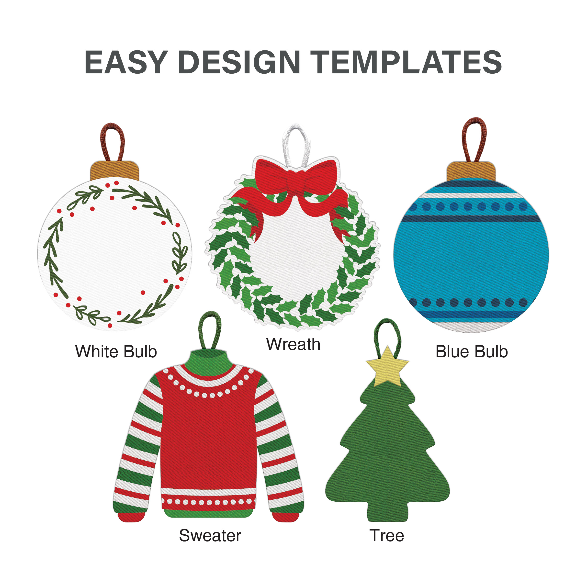 Custom Pin Pointe Embroidered Ornaments 3