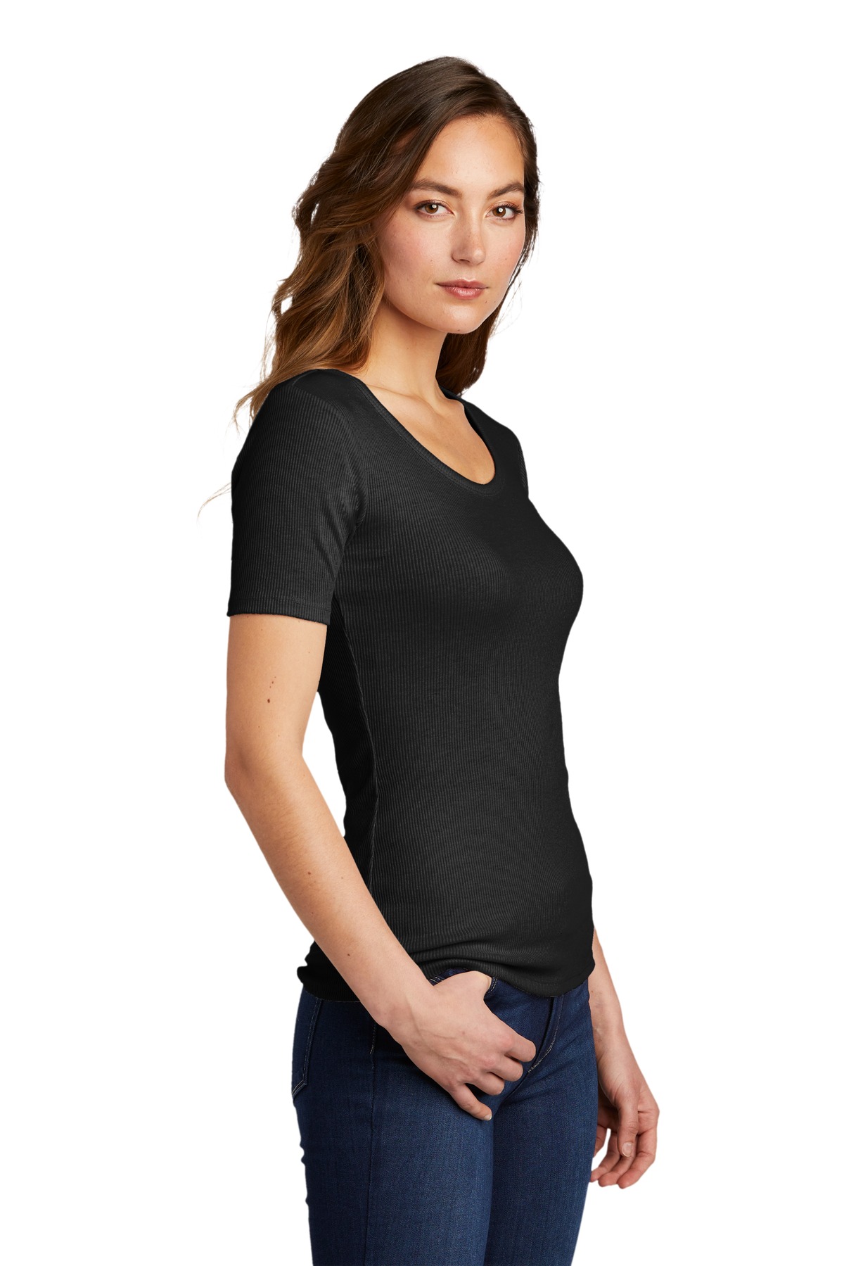 Women's V I T Rib Scoop Neck Tee