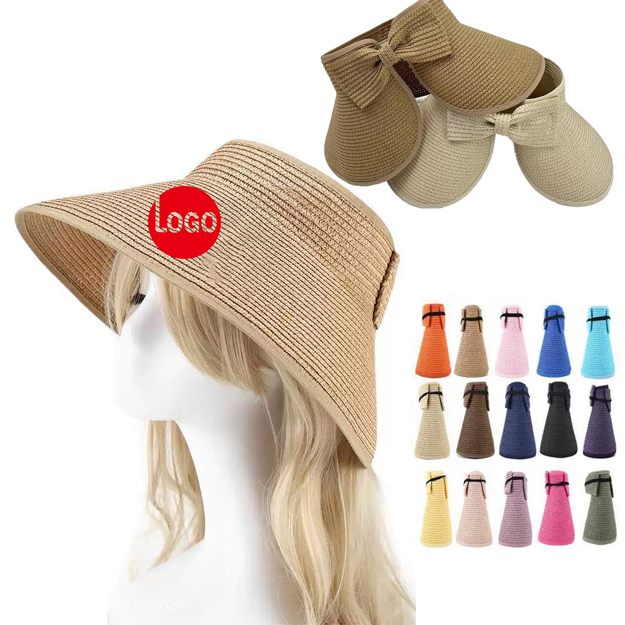 Straw Sun Visor Hat 2