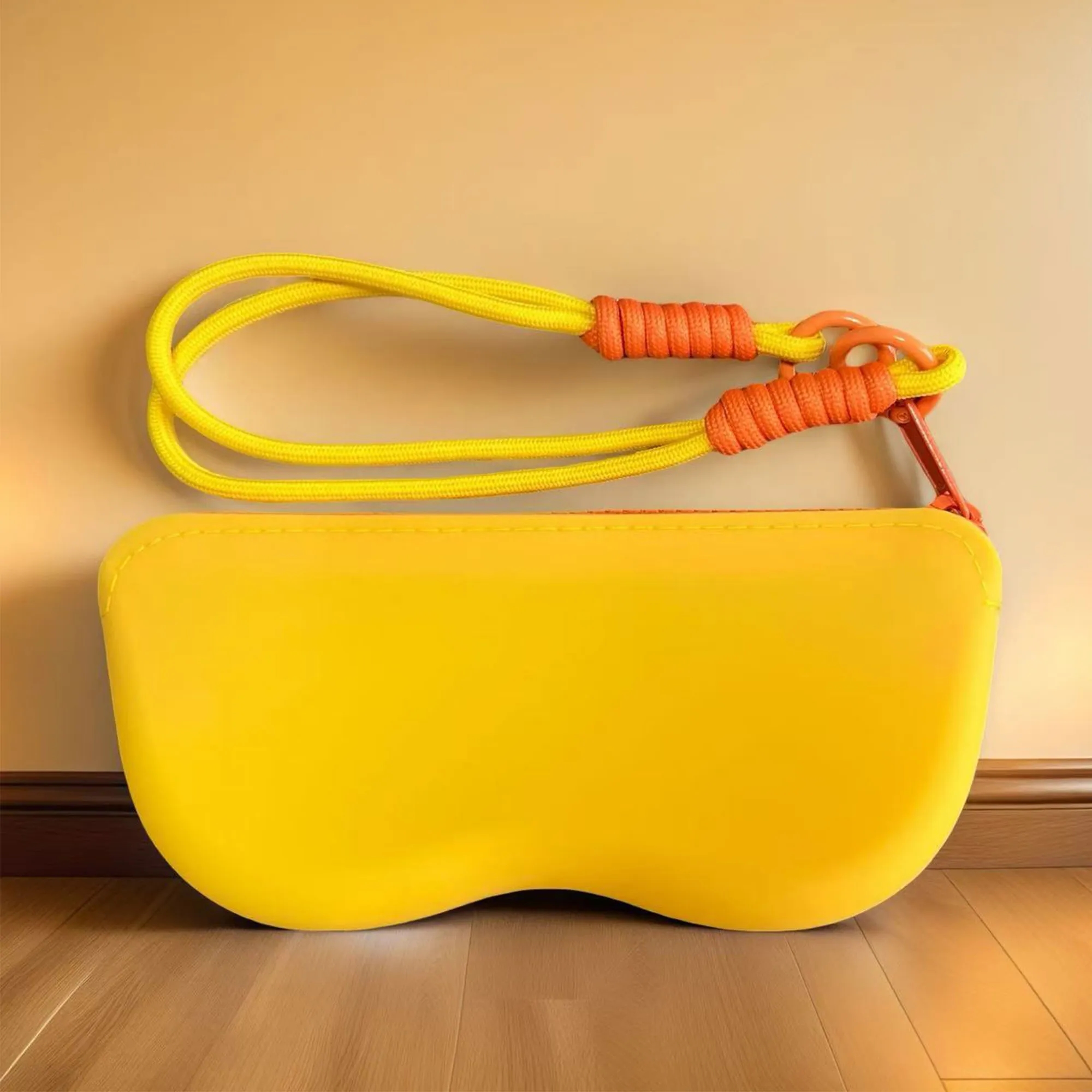 Trendy Color Block Eyeglasses Pouch Portable Travel Case 3