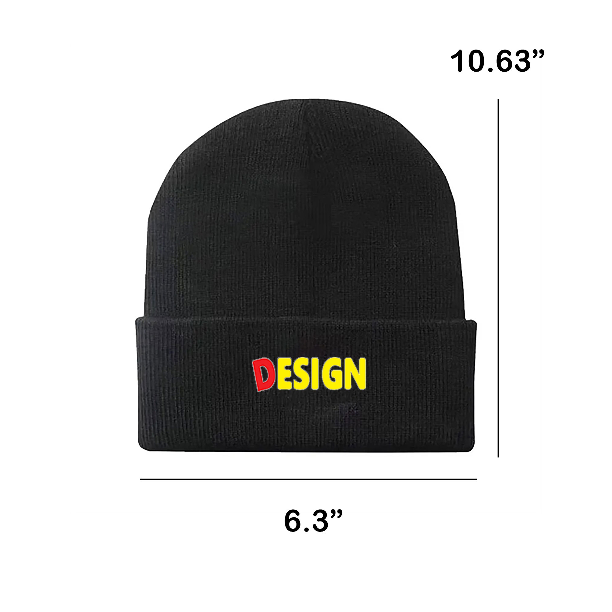Classic Embroidered Knit Beanie Hat 7