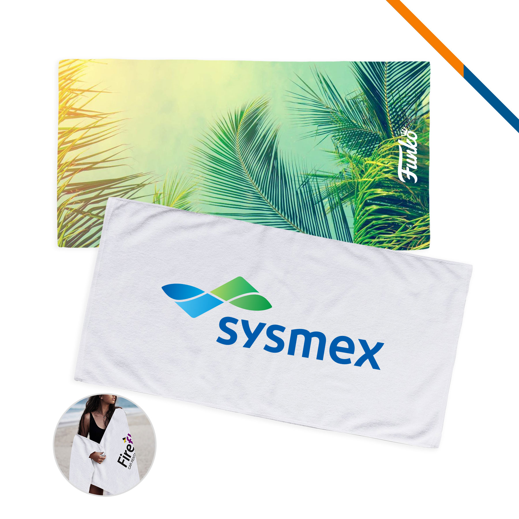 Grexe Sublimated Beach Towel - 60" x 30" 3