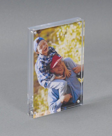 Acrylic Countertop Magnetic Frame 2 3/8thk panels Holds 3-1/2w x 5h