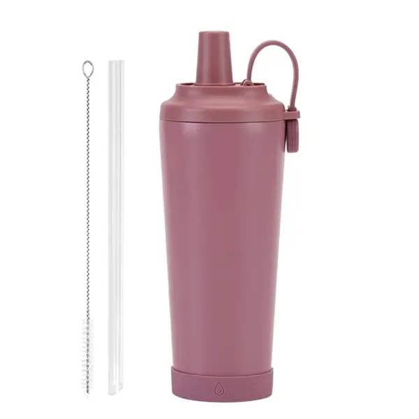 Portable Magnetic Ceramic Liner Straw Cup - 24oz Hand-Held 7