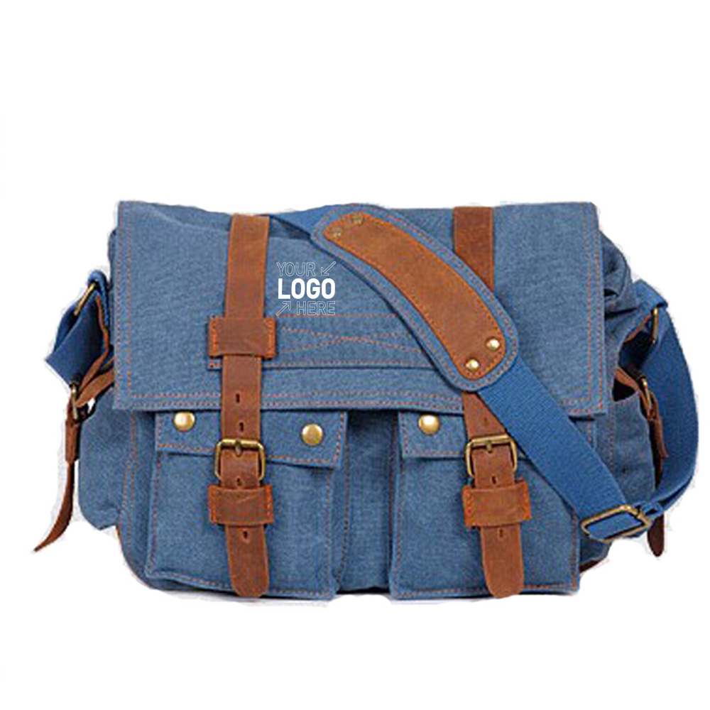 Crazy Horse Leather Canvas Bag 7