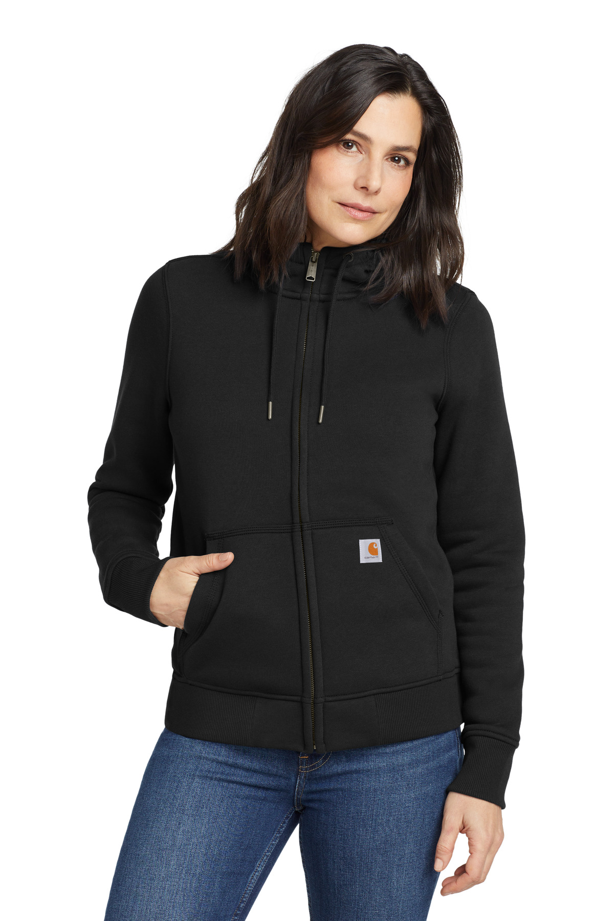 Carhartt Women's Clarksburg Full-Zip Hoodie CT102788, custom hoodie or sweatshirt with logo imprint 25