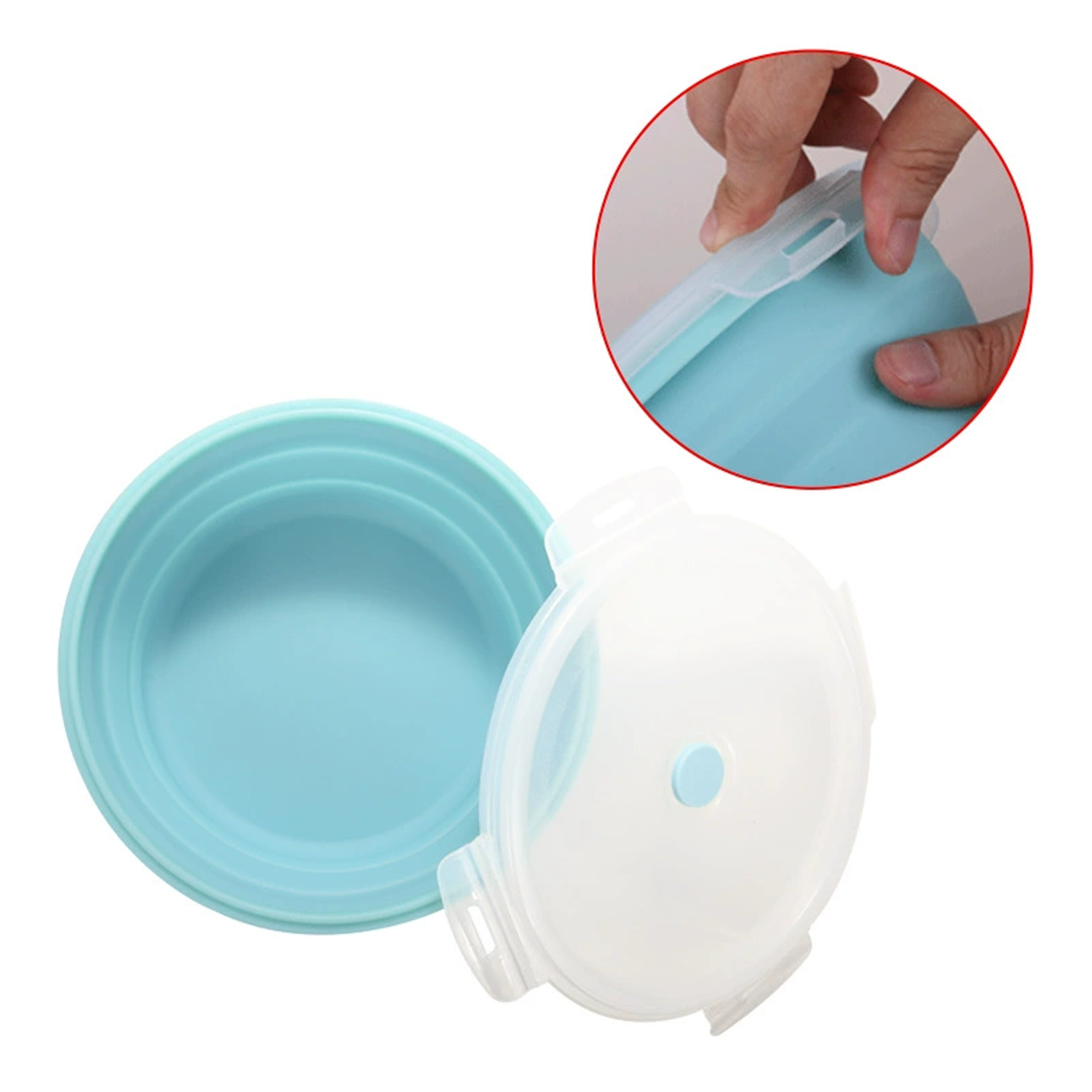 High temperature resistant food grade silicone lunch box 4