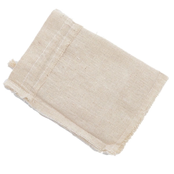 6" x 4" - Natural Cotton Drawstring Pouch 3