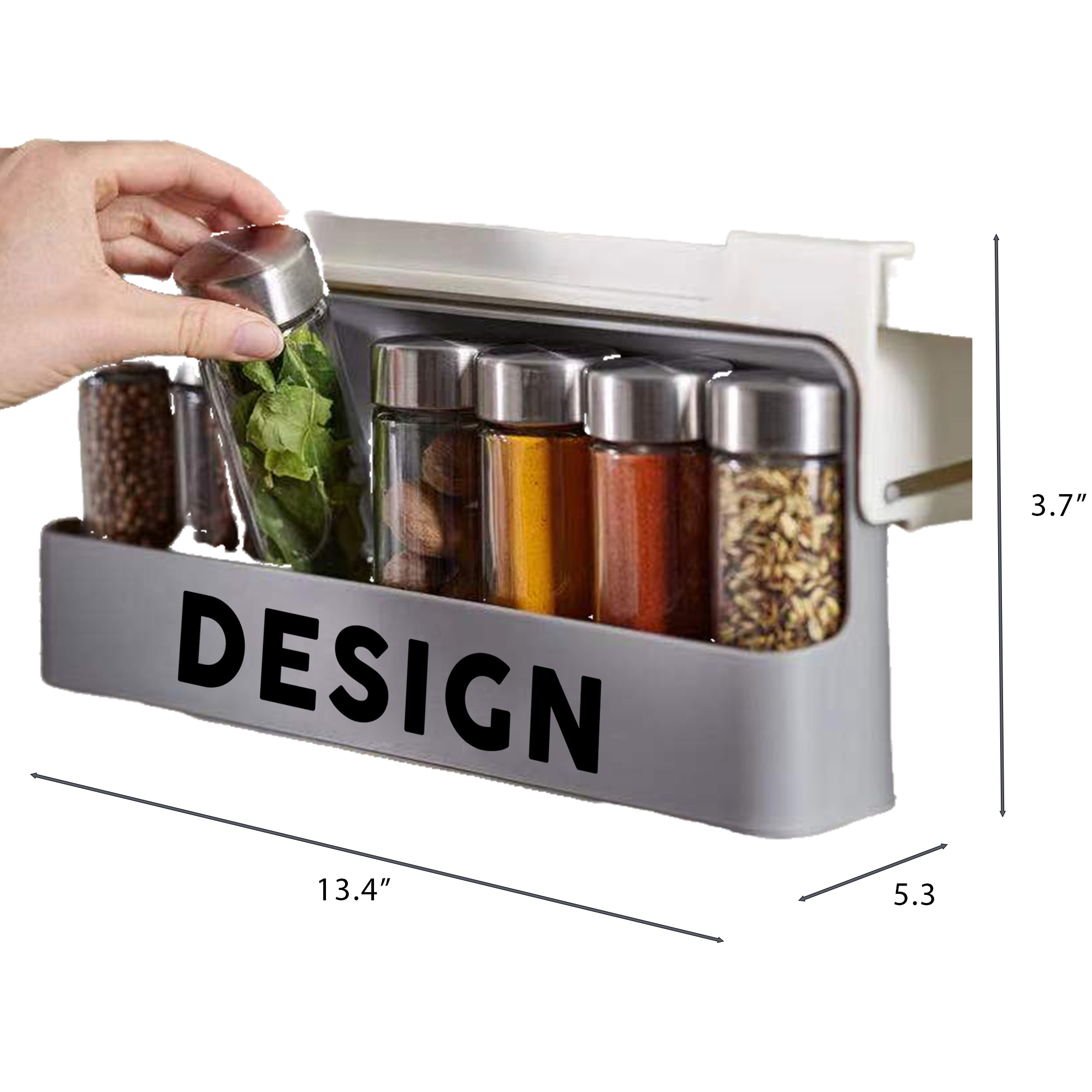 MOQ 50 Kitchen Spice Rack No Drill Storage Organizer Custom Logo 2