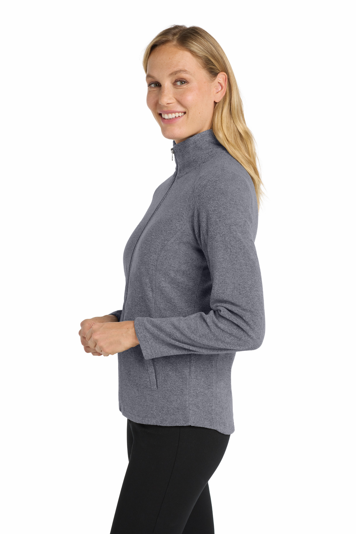 Port Authority Women's Heather Microfleece Full-Zip Jacket. L235 52