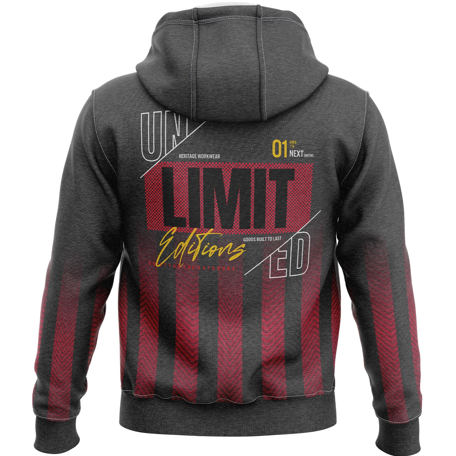 Unisex 310 GSM Interlock Fleece Sublimation Pullover Hoodies w/ Kangaroo Pockets 4