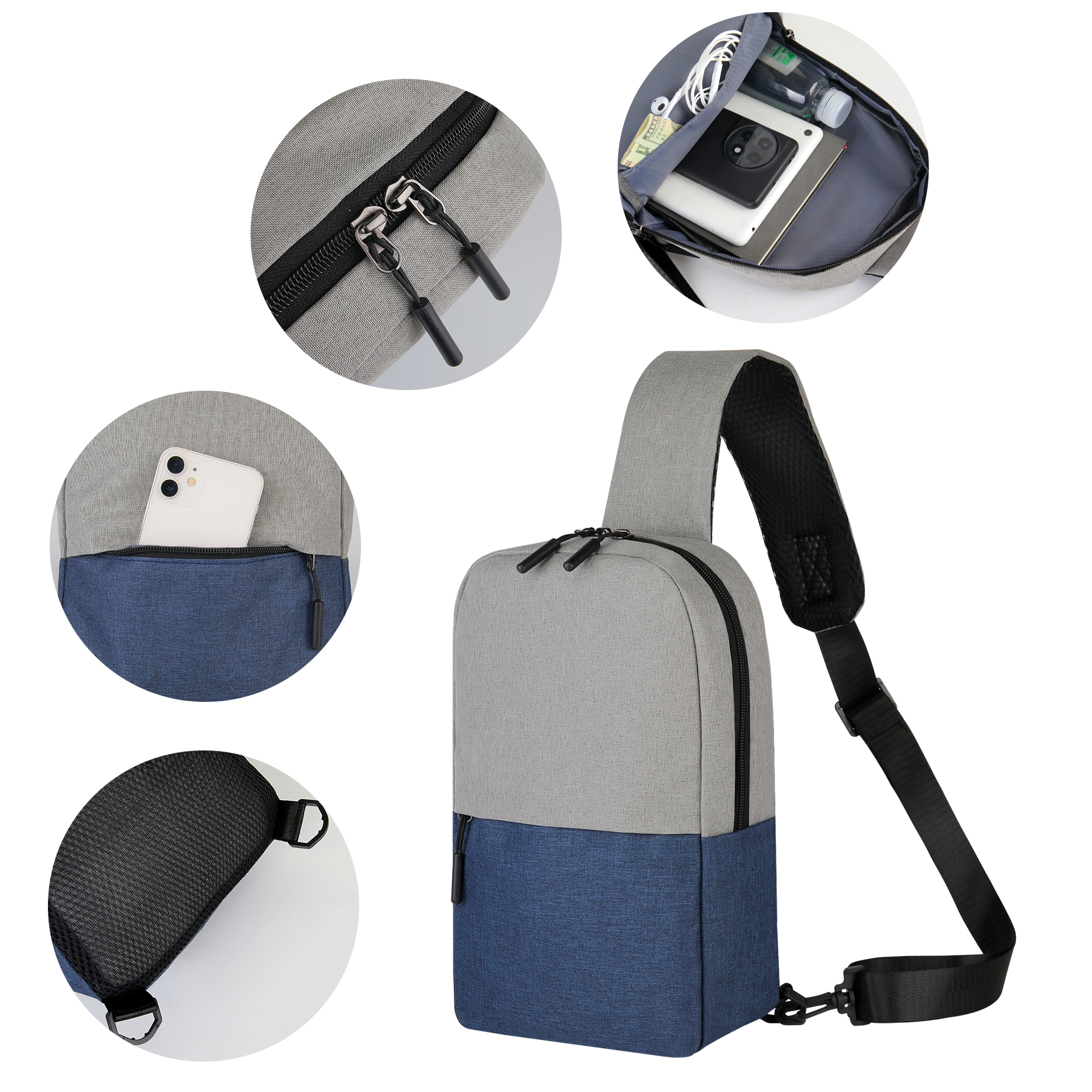 Two-Tone Crossbody Sling Backpack 7