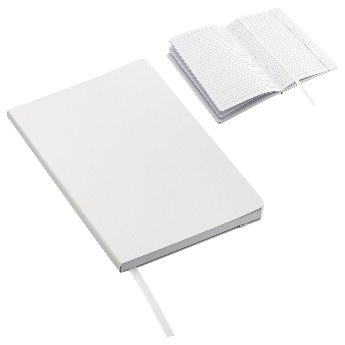 A5 Softbound Cover Notebook W/ Elastic Band & Ribbon 2