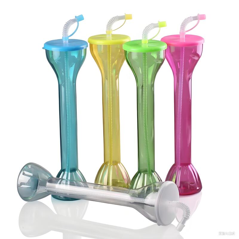 20 oz Party Plastic Cup W/ Lid and Straw 2