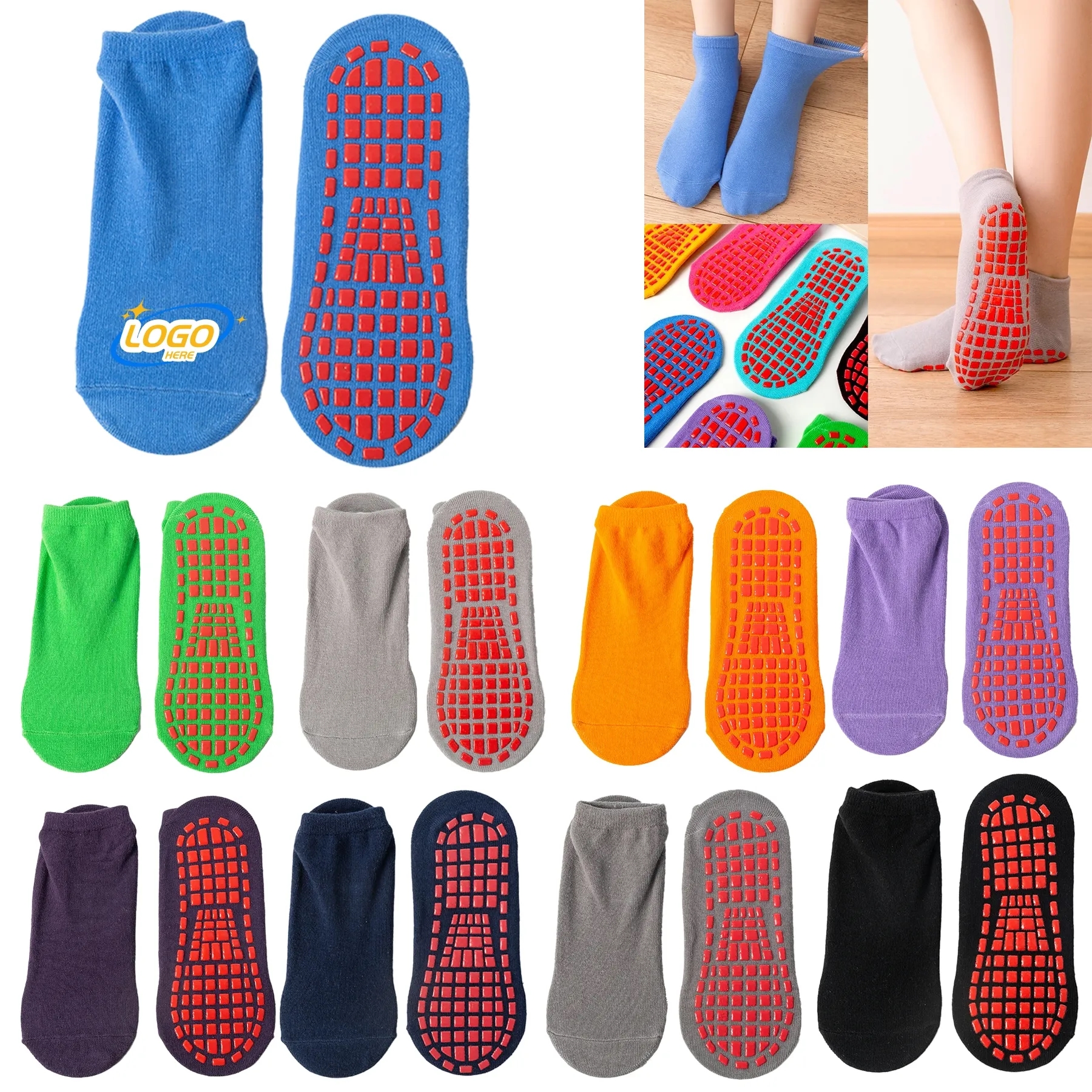 Unisex Non Slip Grip Socks