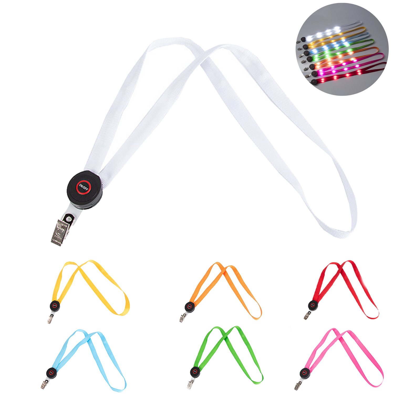 LED Light Up Neck Lanyard With Clip 7