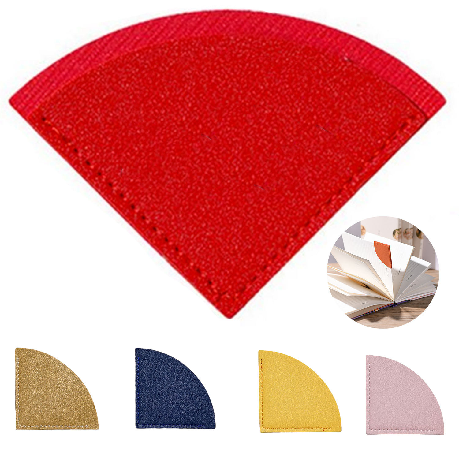 PU leather Corner Page Book Mark 5