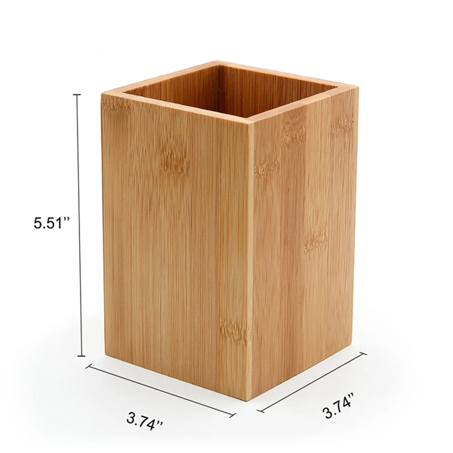 Bamboo Wood Desk Pen Pencil Holder 3